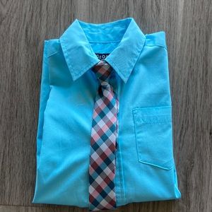 Boys dress shirt with tie long sleeves
